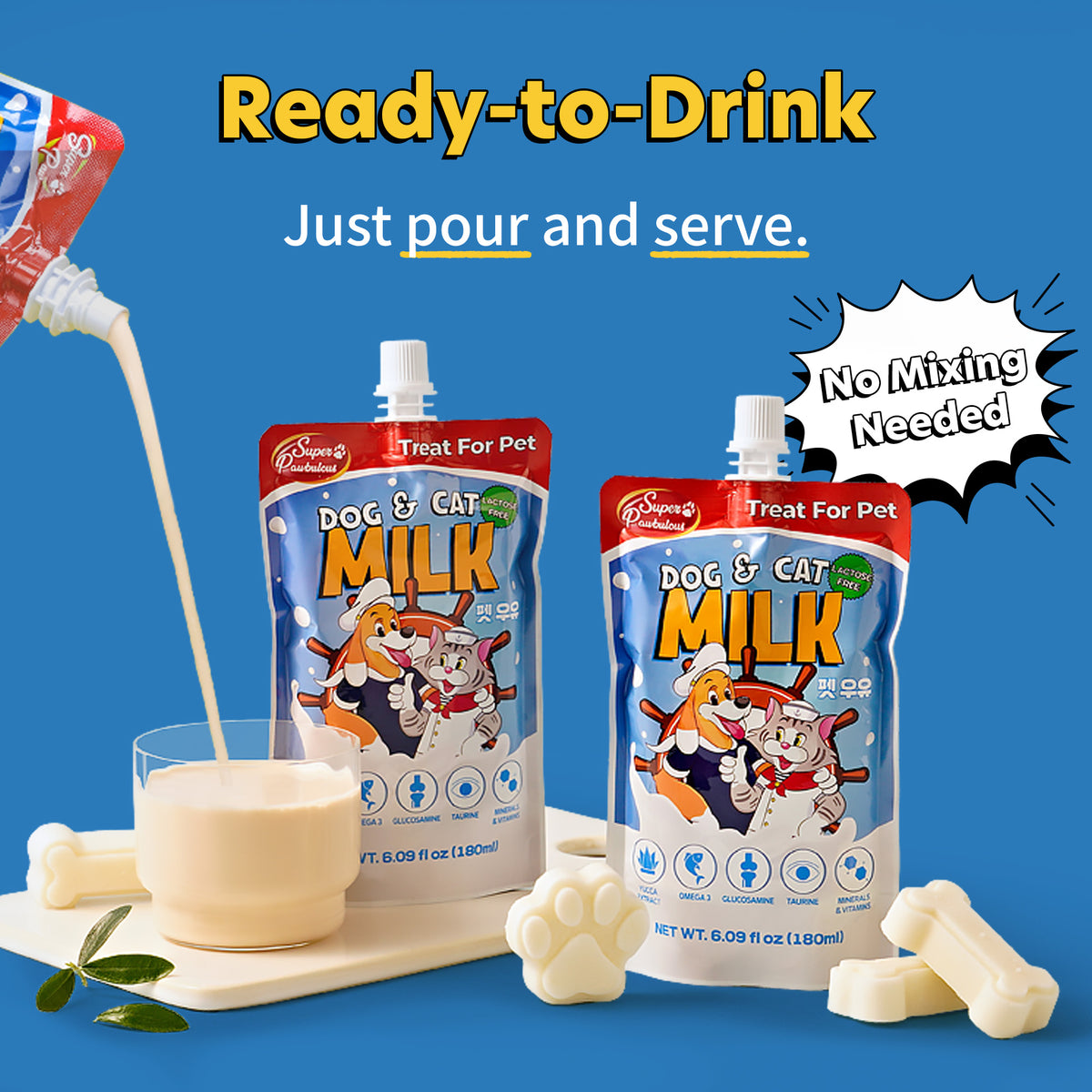 Lactose-Free Milk for Dog and Cat