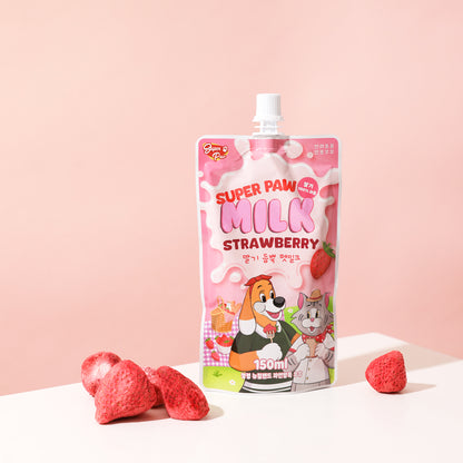 Dog & Cat Milk, Lactose FREE, Strawberry, 5.07 fl oz / 150mL per Pack, 8-Pack