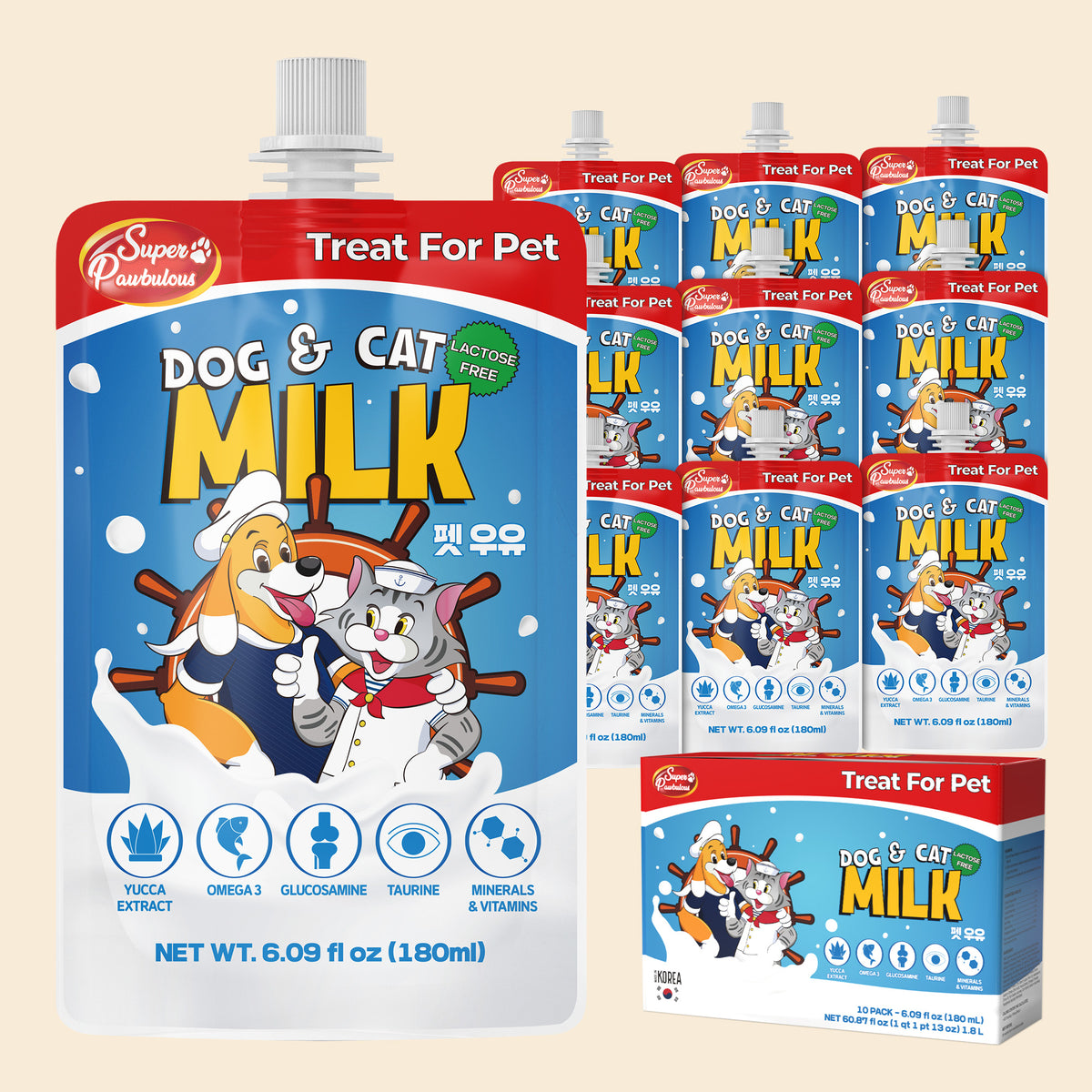 Lactose-Free Milk for Dog and Cat